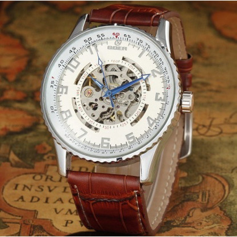 GOER 全自動機械錶 鏤空機械錶 男士手錶 皮帶表 腕錶 手錶 禮物