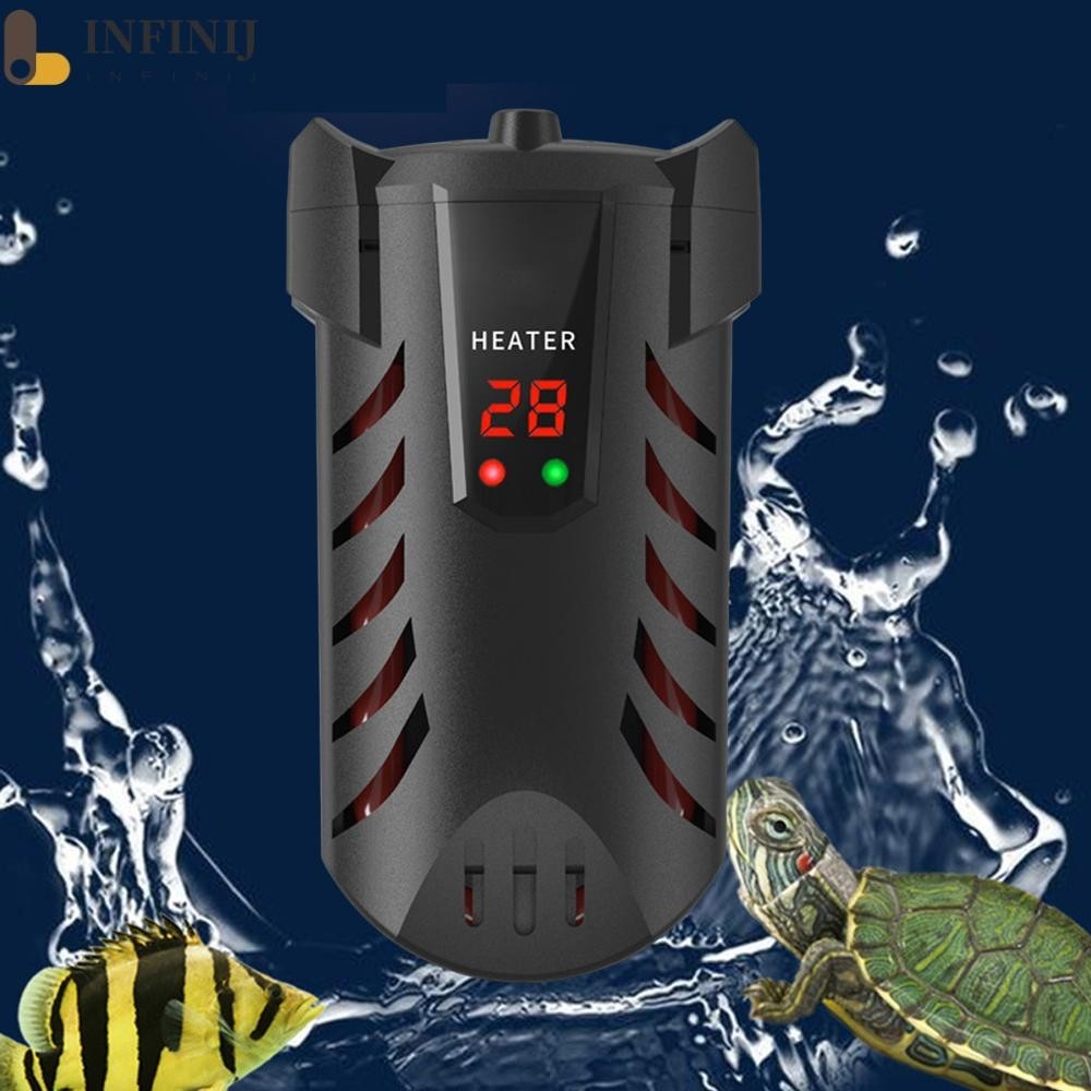 [infinij.tw] 烏龜加熱棒小型魚缸加溫棒智能數顯加熱器迷你恆溫器魚缸加熱棒