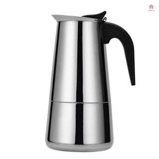 Aoresac 咖啡杯咖啡機便攜式咖啡機便攜式摩卡壺歐式咖啡爐濃縮咖啡過濾器鋼製咖啡機摩卡爐 Espresso 不銹鋼咖