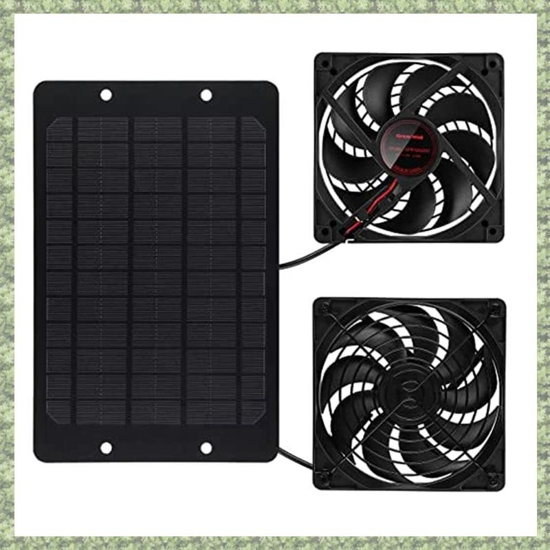 (I B Y N) 太陽能電池板風扇套件,10W 12V 太陽能風扇,帶 2M 長電纜