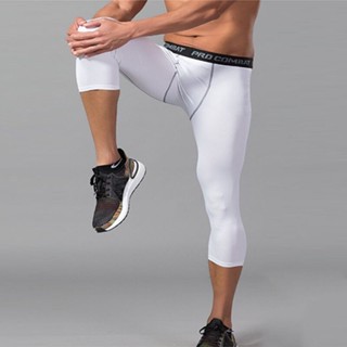 男士 PRO 運動緊身衣健身跑步壓縮排汗速乾籃球訓練褲七分褲
