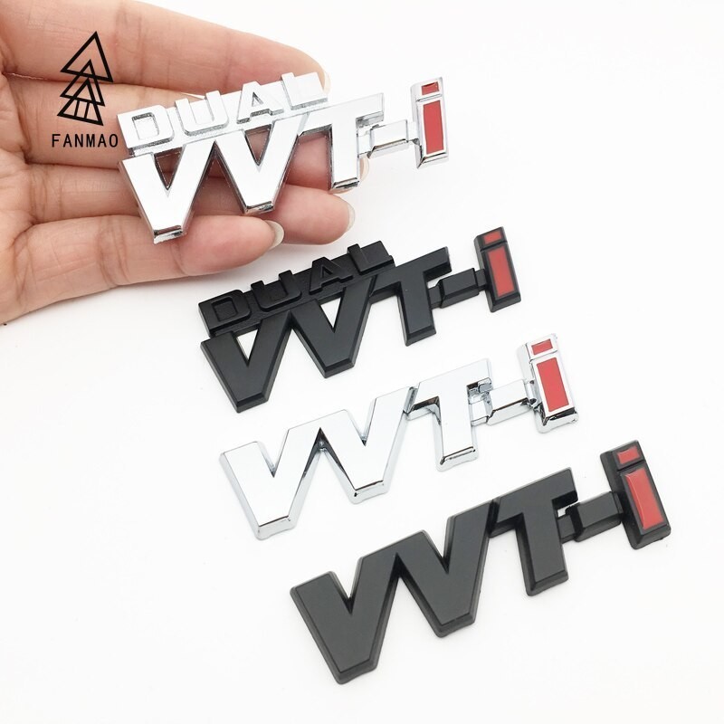 CAMRY Fanmao 汽車 3D 金屬 DUAL VVT-i VVTi 標誌貼花貼紙適用於豐田凱美瑞 COROLLA