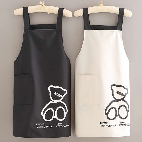 日本進口MUJIА圍裙家用廚房洋氣防水防油圍腰做飯餐飲工作服訂製