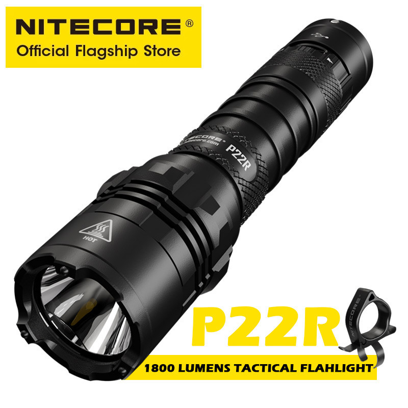 Nitecore P22R 手電筒 USB-C 可充電直充 1800 流明手電筒,18650 電池