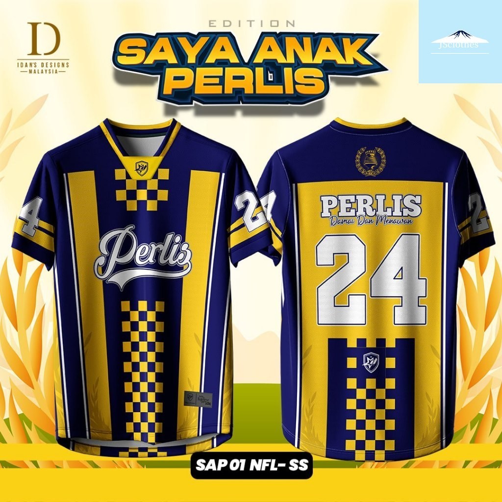 Sap 01 NFL SAYA ANAK PERLIS Shopee Baju Lelaki Dewasa T 恤 Ba