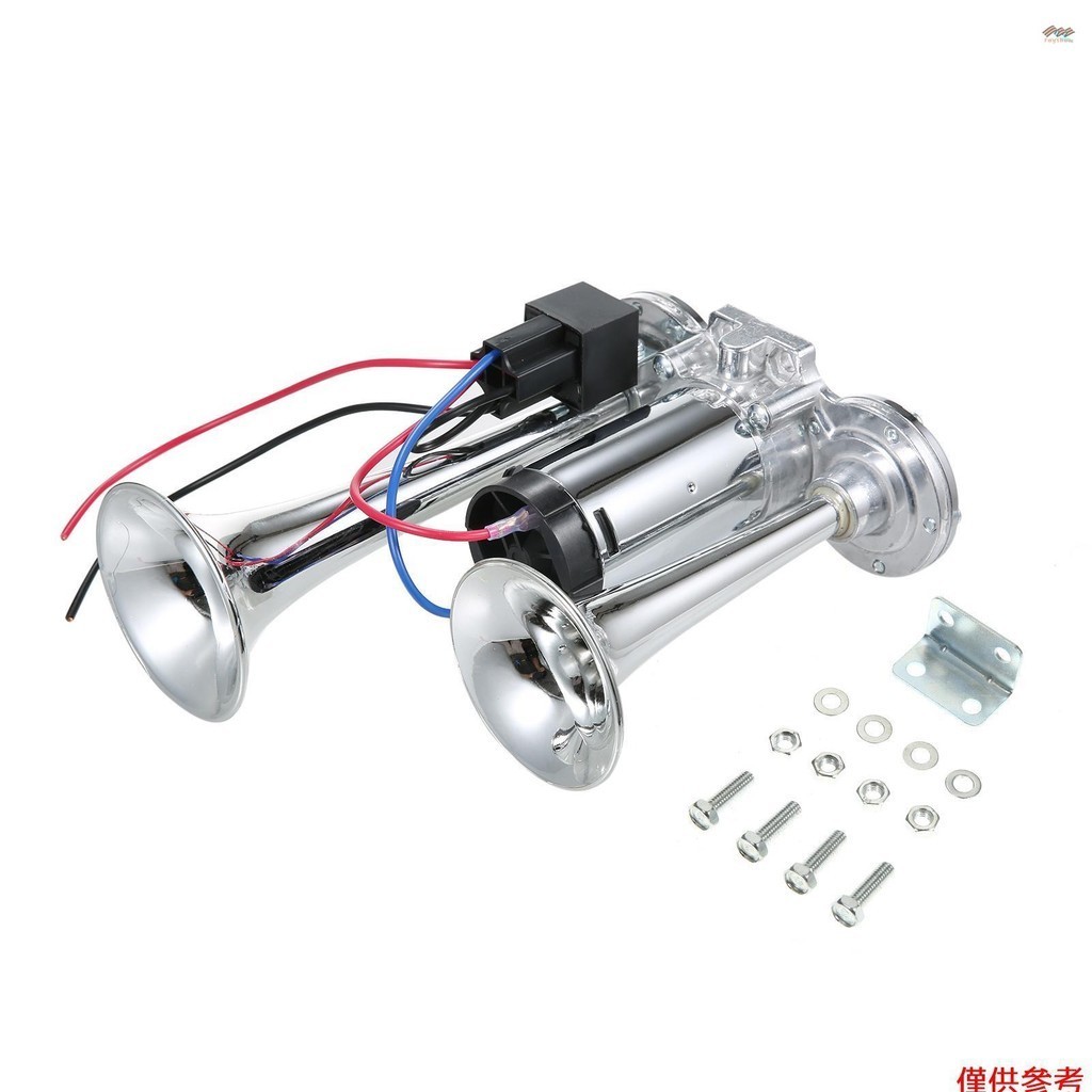 12v 通用汽車氣喇叭雙喇叭喇叭帶壓縮機 130dB 響亮氣喇叭適用於汽車摩托車自行車踏板車