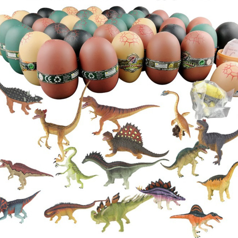 台灣出貨👌4D立體恐龍蛋玩具 恐龍蛋 拼插恐龍 仿真模型蛋 恐龍模型 動物模型 恐龍積木 恐龍拼圖 4D立體恐龍拼裝蛋