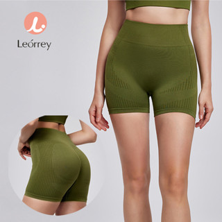 Leorrey 壓縮臀部鍛鍊無縫健身短褲跑步運動服健身瑜伽短褲