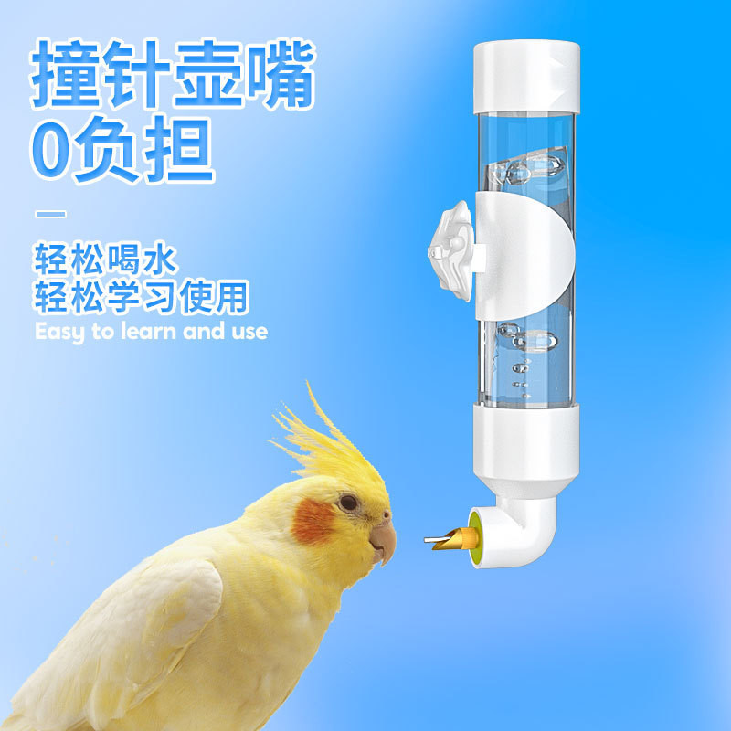 寵物鳥用飲水器喝水器鸚鵡撞針水壺蘆丁雞自動餵水器用品用具