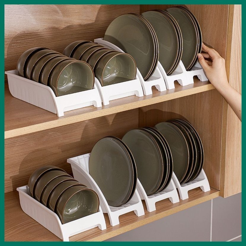 碗盤收納架廚房塑膠餐具盒盤子收納置物架櫥櫃內放新款碗碟瀝水架