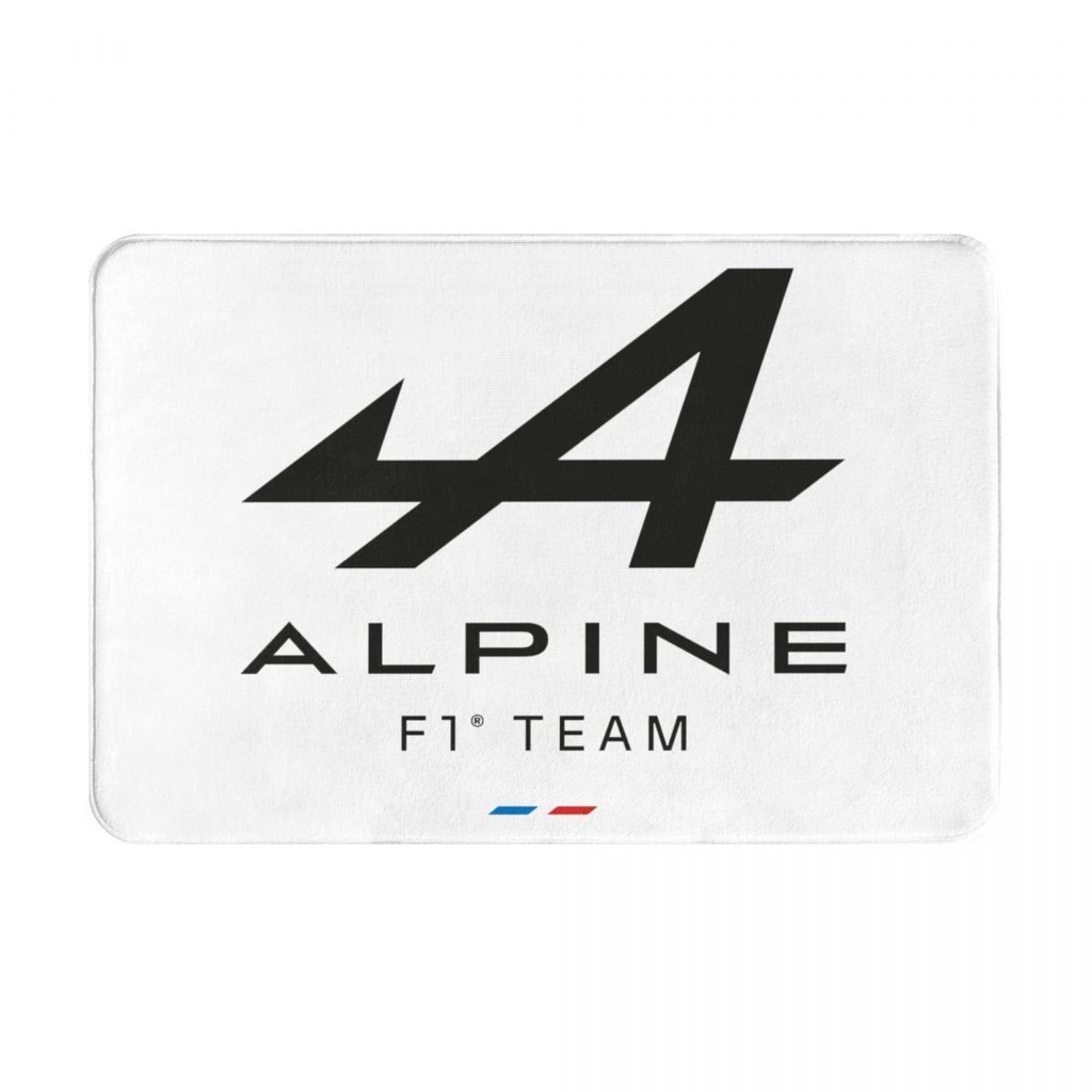 Alpine F1 Team logo 浴室防滑地墊 廁所衛生間腳墊 門口吸水速乾進門地毯 洗手間墊 法蘭絨防滑地墊16