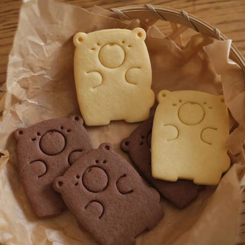 【現貨】【餅乾模具】創意 胖胖 抱抱熊 餅乾模具 熊抱杏福 新年 堅果 小熊 餅乾模 兒童 diy 烘焙