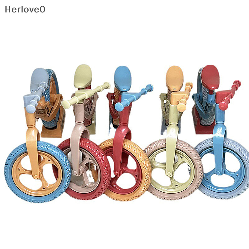 Herlove 1 件 1:12 娃娃屋微型自行車 DIY 自行車平行車模型兒童假裝玩具娃娃屋配件 TW