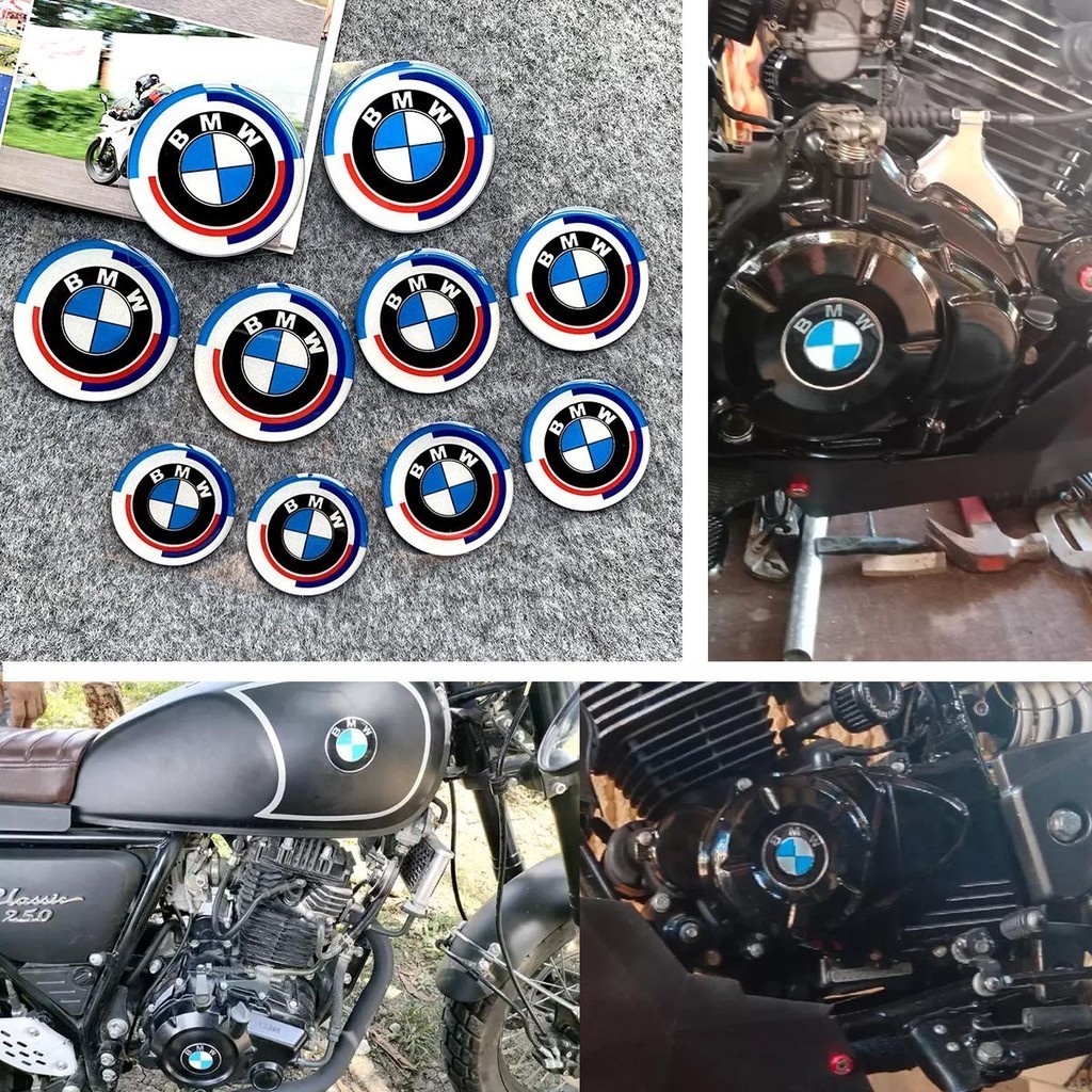 BMW 3d不干膠貼紙適用於寶馬摩托車發動機罩汽車通用標誌貼紙50週年慶典貼紙