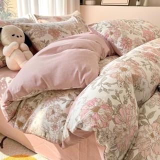 法式大碎花精梳棉床包組 100%純棉床組 床單 床罩組 單人 雙人 加大床包四件組 被單 寢具