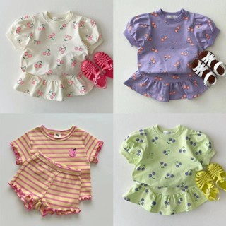 童裝 嬰兒套裝 寶寶套裝 韓版ins童裝 寶寶夏季短袖套裝
