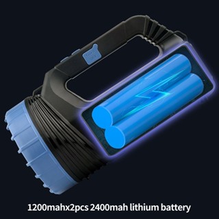 太陽能 LED 手電筒手持探照燈 USB 可充電手電筒