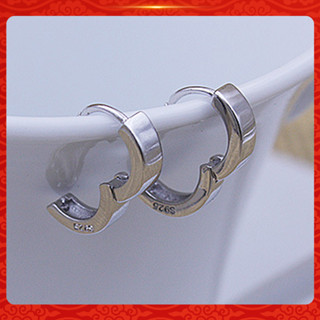 Ppsv❤耳環圓形圈形設計簡單的鍍銀首飾禮物擁抱耳環適合日常生活