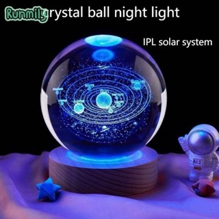 發光水晶球小夜燈水晶球燈3d水晶球小夜燈