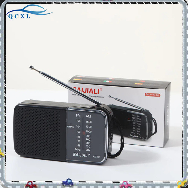 Kk-218 AM FM 收音機伸縮天線收音機接收器電池供電便攜式收音機老年人家庭的最佳接收