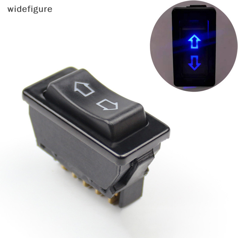 Widefigure 通用直流 12V 20A 汽車電動車窗開關 5 針(藍色)全新