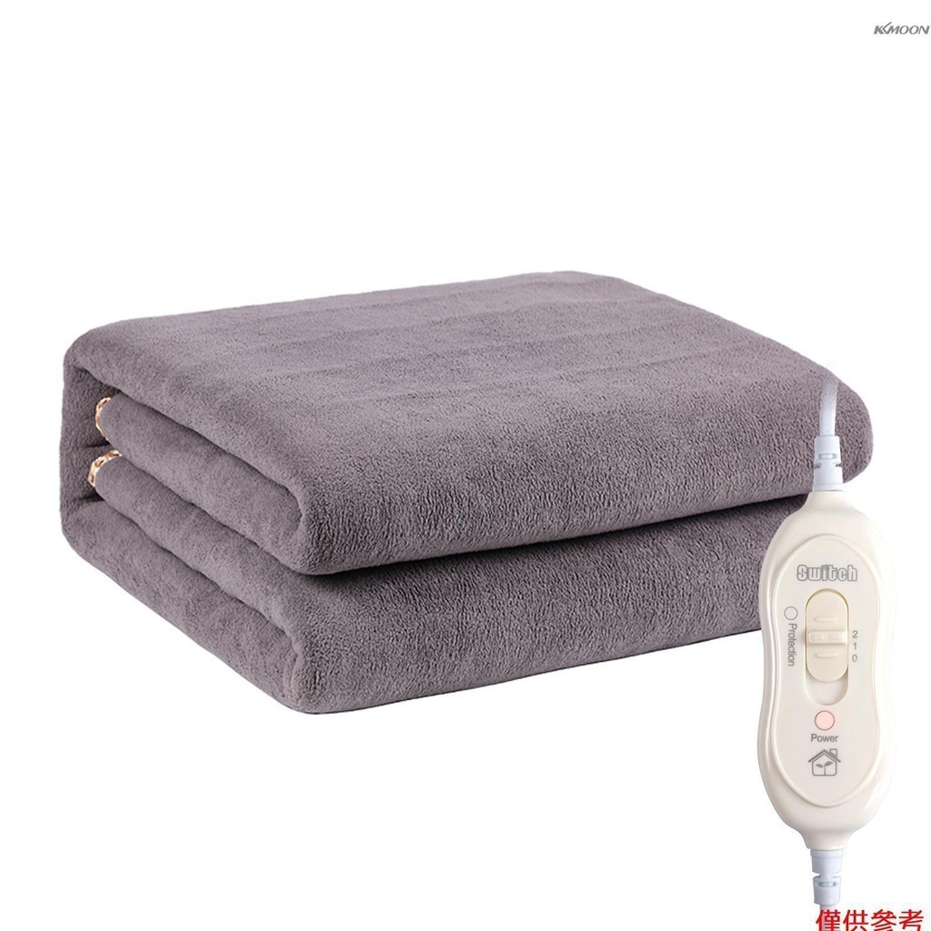 電熱毯加熱墊保暖羊毛織物毯子快速加熱冬季身體保暖舒適床墊套 180x130cm 家用 220-240V 溫度等級