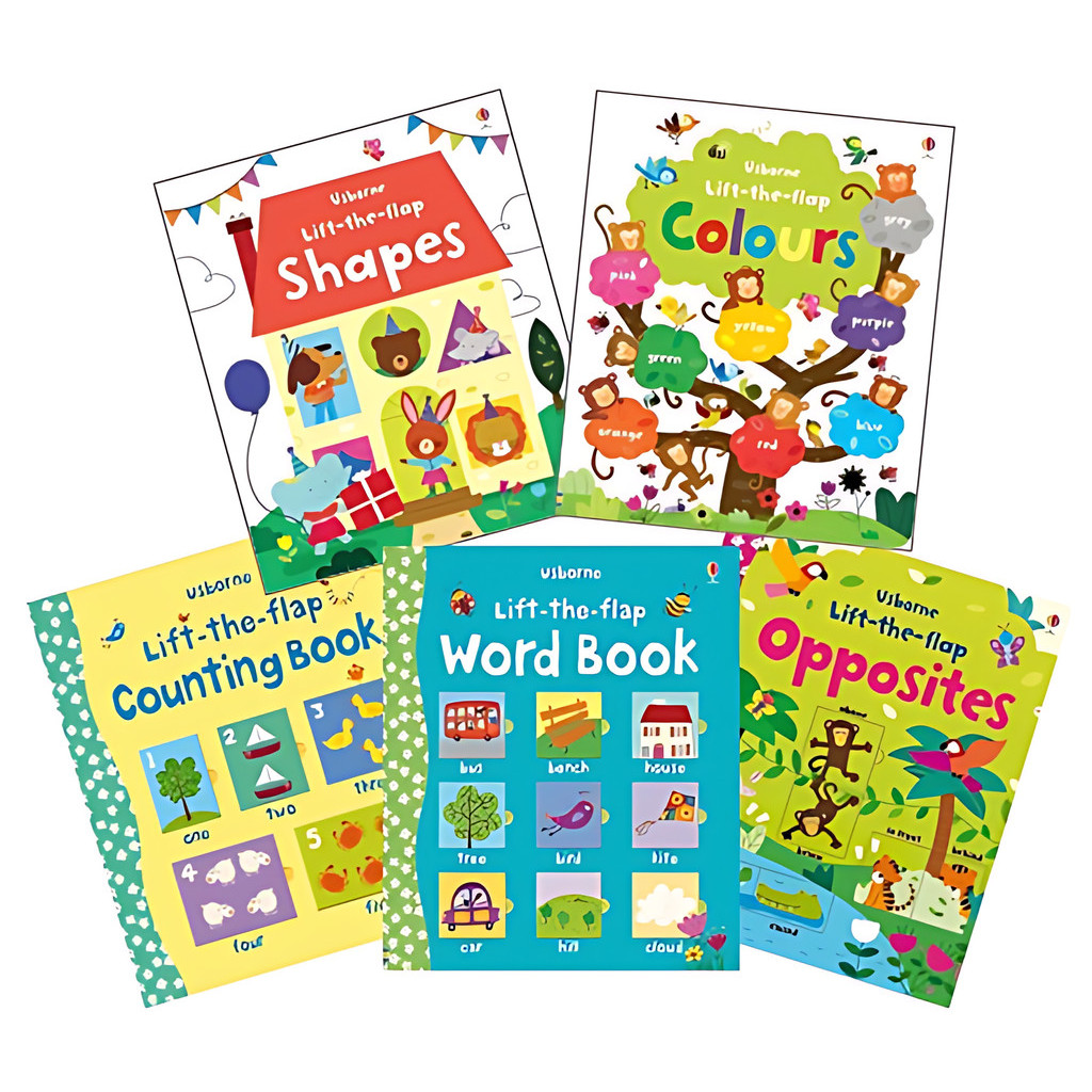 Counting Book / Opposites / Shapes / Word Book / Colours: Usborne Lift-the-Flap First Skills/Felicity Brooks【禮筑外文書店】