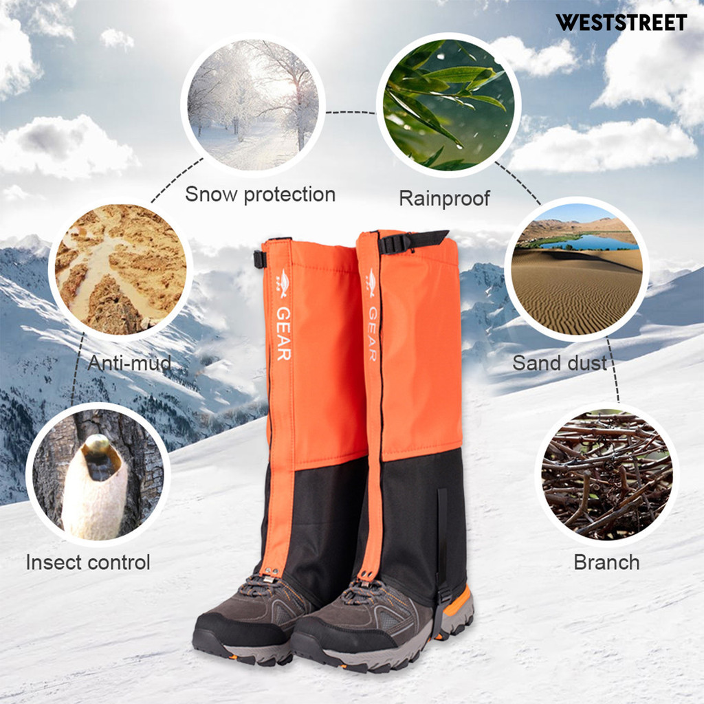 [滿額免運]男女戶外登山雪地沙漠徒步防雪防沙護腿套 滑雪防水腳套