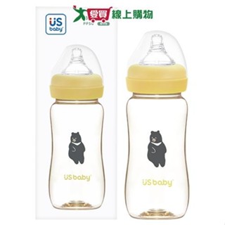 優生 真母感PPSU奶瓶330ml-臺灣黑熊 透過SGS 無重金屬塑化劑 不含雙酚A 可高溫消毒 人體工學 奶瓶【愛買】
