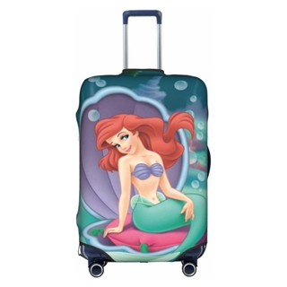 迪士尼公主愛麗兒旅行行李箱套手提箱保護套適合 18-32 英寸行李箱