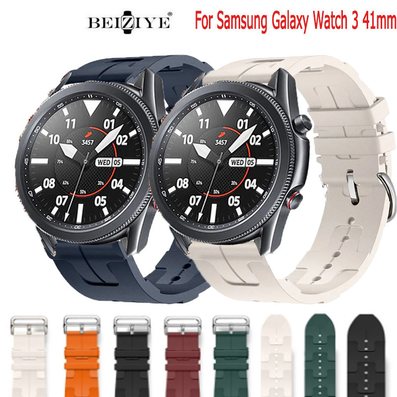矽膠錶帶  運動防水手錶錶帶三星 Galaxy Watch 3 41 適用於galaxy watch3 41mm