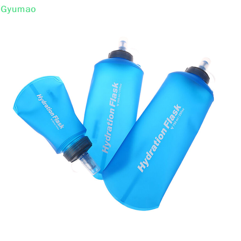 【Gyu】250ml 500ml 750ml TPU軟水壺水瓶超輕折疊可折疊水瓶跑步野營遠足TH