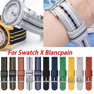 尼龍錶帶適用於 Swatch X Blancpain 替換錶帶 20 毫米 22 毫米通用腕帶錶帶快速釋放錶帶配件皮帶