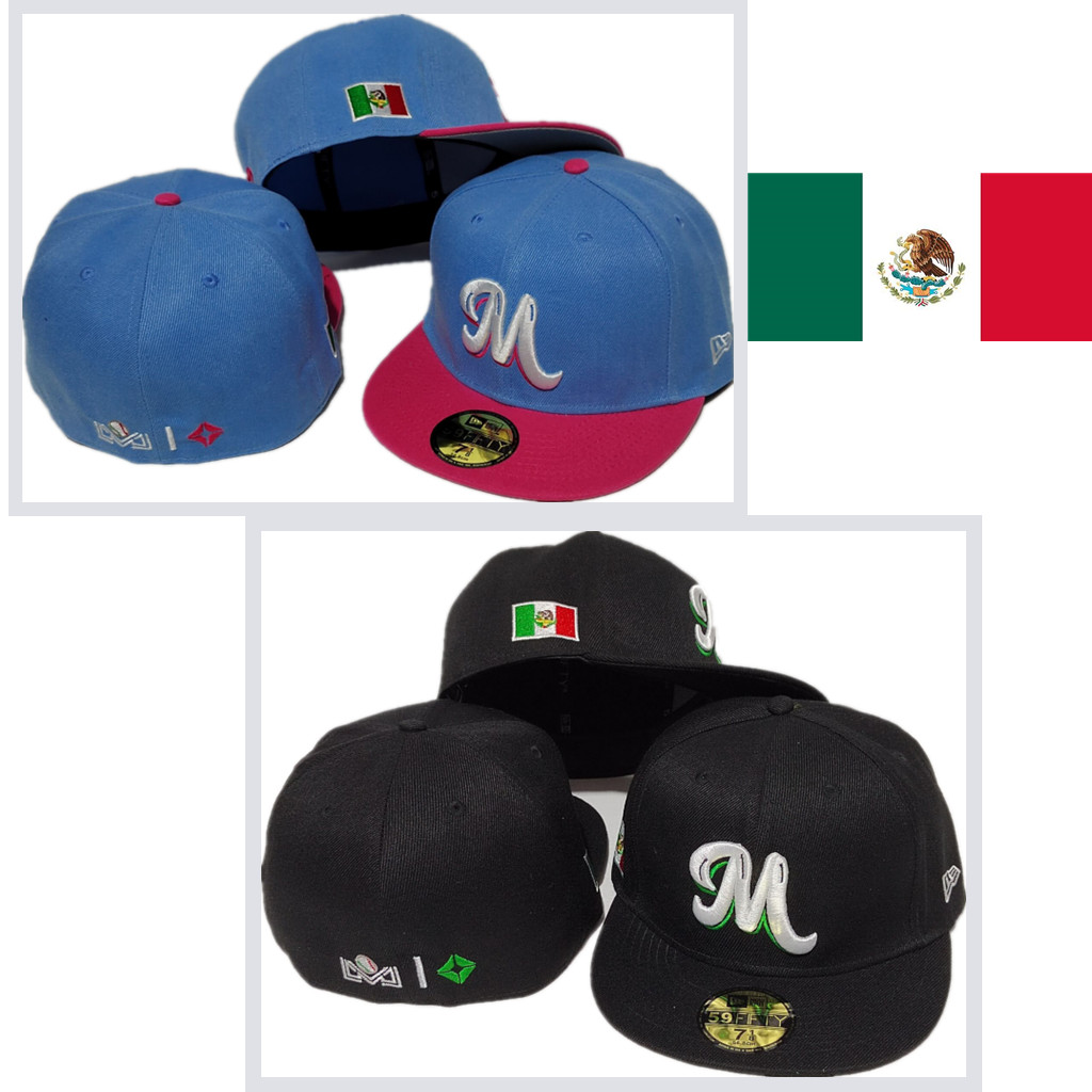 不可調節墨西哥隊棒球帽男女穿高幫嘻哈大號全封閉尺寸板帽