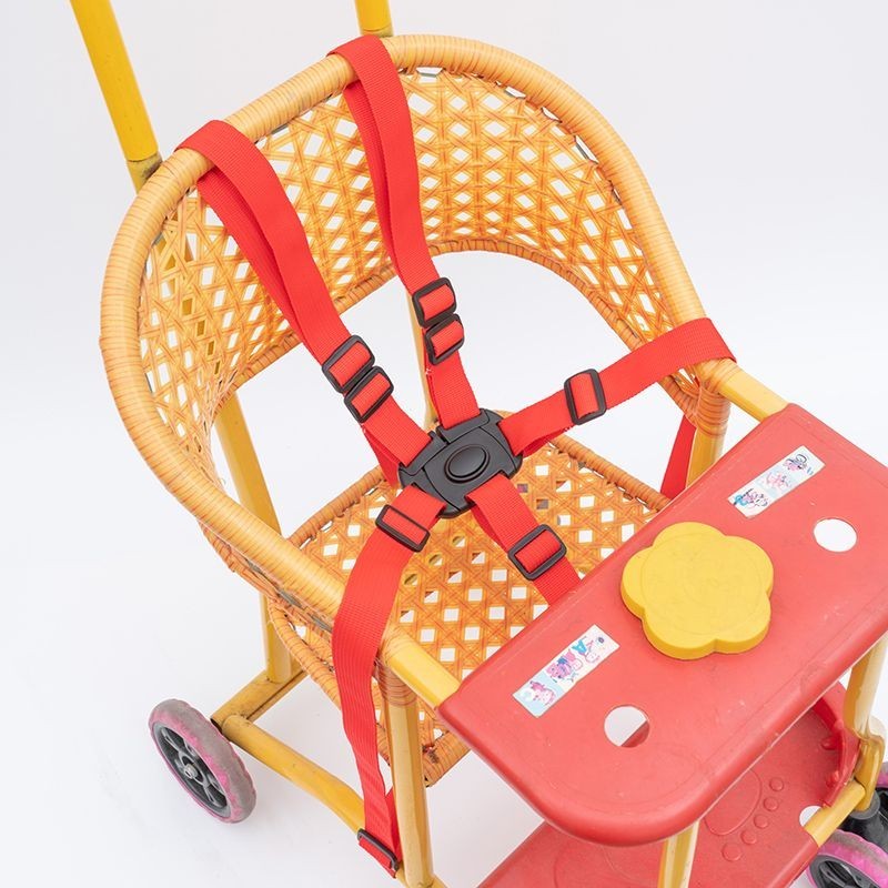 五點式安全帶通用嬰兒推車兒童寶寶餐椅溜娃神器餐椅三點式綁帶