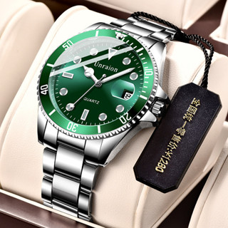 Unraion品牌手錶 ac 夜光 防水 力士綠水鬼 石英 高級男士手錶