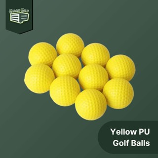 黃色pu高爾夫球室內練習球揮桿練習海綿軟木塞