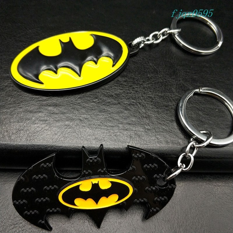 精美動漫吊飾~DC超級英雄蝙蝠俠鑰匙扣創意復古動漫版金屬汽車鑰匙鏈圈包吊飾男