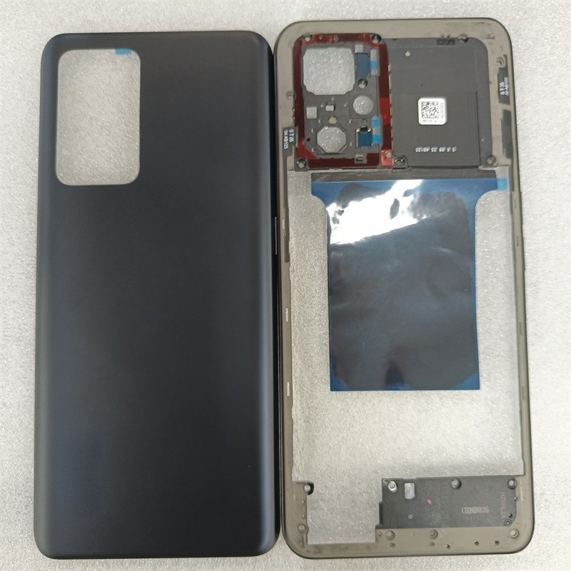 適用於 Realme GT Neo2 Neo 2 手機外殼中框+電池蓋後蓋玻璃面板後殼門殼維修零件