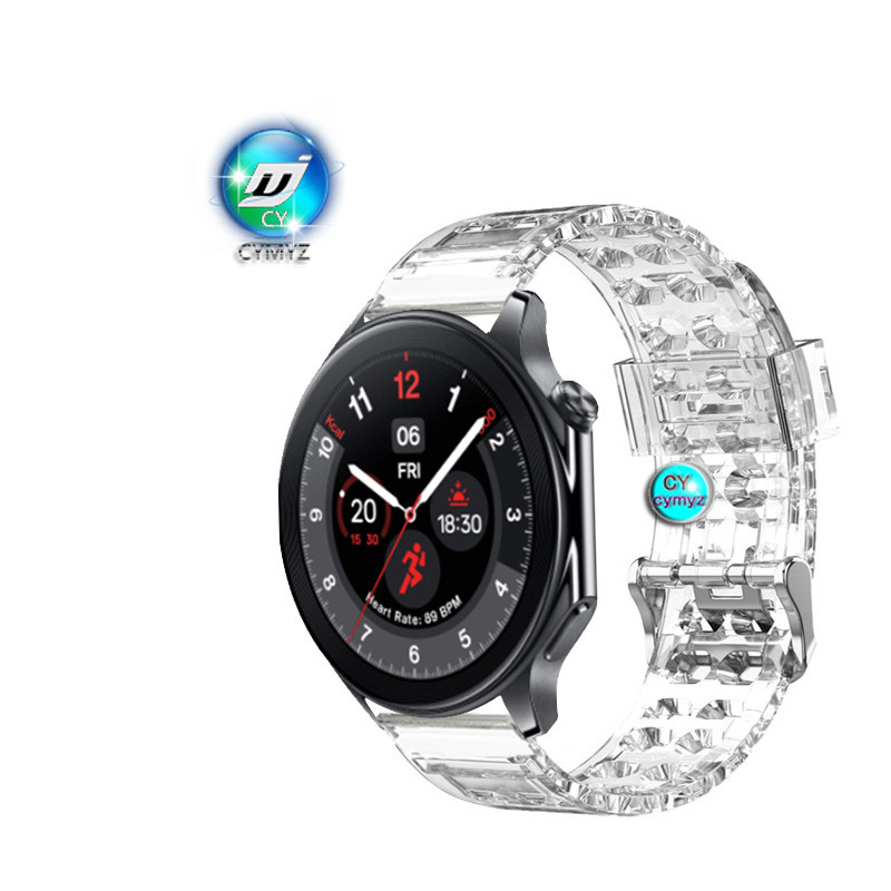 Oppo watch X 錶帶 OnePlus watch 2 透明錶帶智能手錶錶帶錶帶運動腕帶
