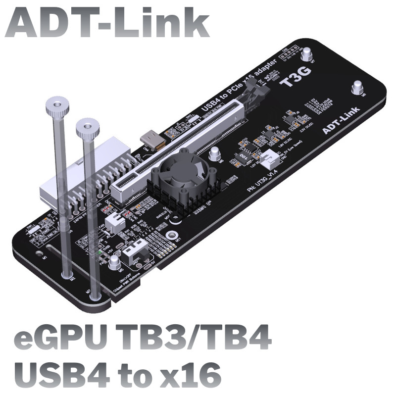 【關注立減】ADT UT3G筆記本顯卡外接外置轉USB4 PCIe4.0x4擴展塢兼容雷電3速發
