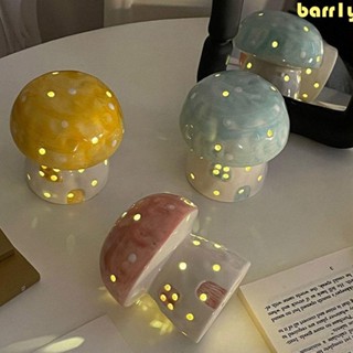 BARR1Y蘑菇夜燈,正在睡覺桌裝飾燈床頭夜燈,便攜式LED指示燈眼睛保護北歐陶瓷夜燈生日禮物