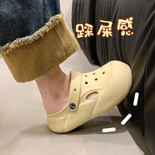 【限時免運】高顏值2024年夏季兩穿女款穿搭網紅沙灘防滑厚底包頭涼拖外穿百搭布希鞋 涼鞋 厚底洞洞鞋 懶人鞋 涼拖鞋