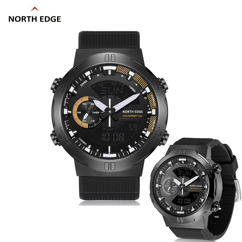 North EDGE 時尚數字手錶跑步騎行運動手錶防水 50M 速度照明手錶