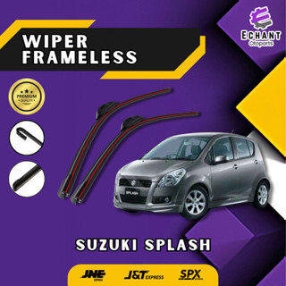SUZUKI 鈴木飛濺汽車雨刮器模型無框軟橡膠 2 件 1 套左右
