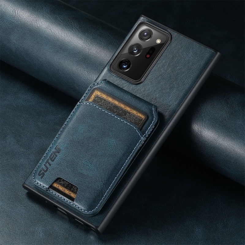 SAMSUNG 豪華卡槽支架錢包翻蓋皮革硬殼適用於三星 Galaxy Note 20 Ultra Note20 A14