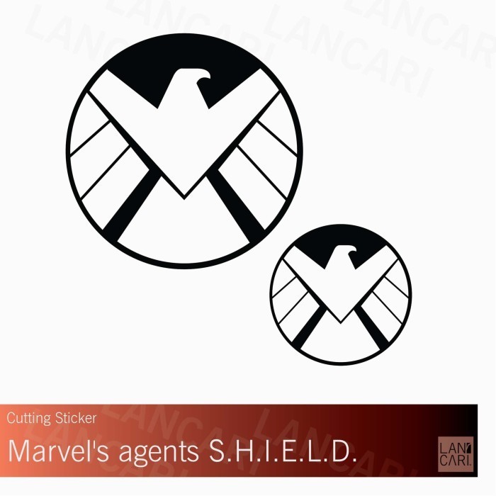 貼紙切割 Marvel 的 SHIELD 乙烯基切割貼紙代理