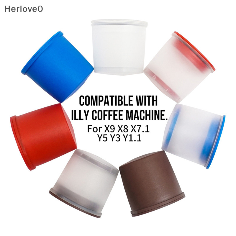 Herlove 可再填充膠囊咖啡杯兼容 Illy Machines 補充咖啡過濾器 TW
