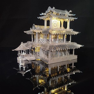 【新店開業】一起拚個戲樓!新款diy手工製作3D立體拚圖金屬模型小擺件