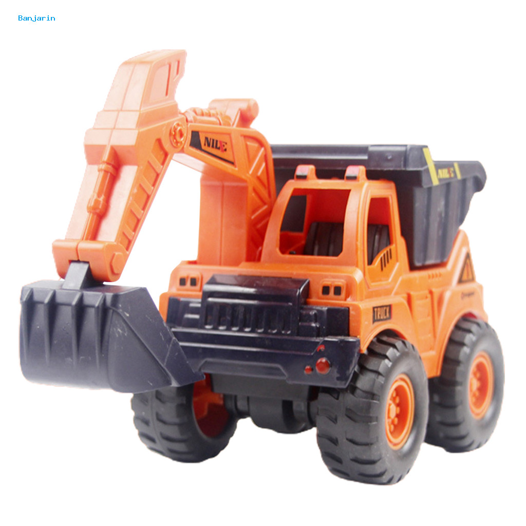 Hot 汽車玩具拋光光滑創新塑料兒童挖掘機帶桶兒童